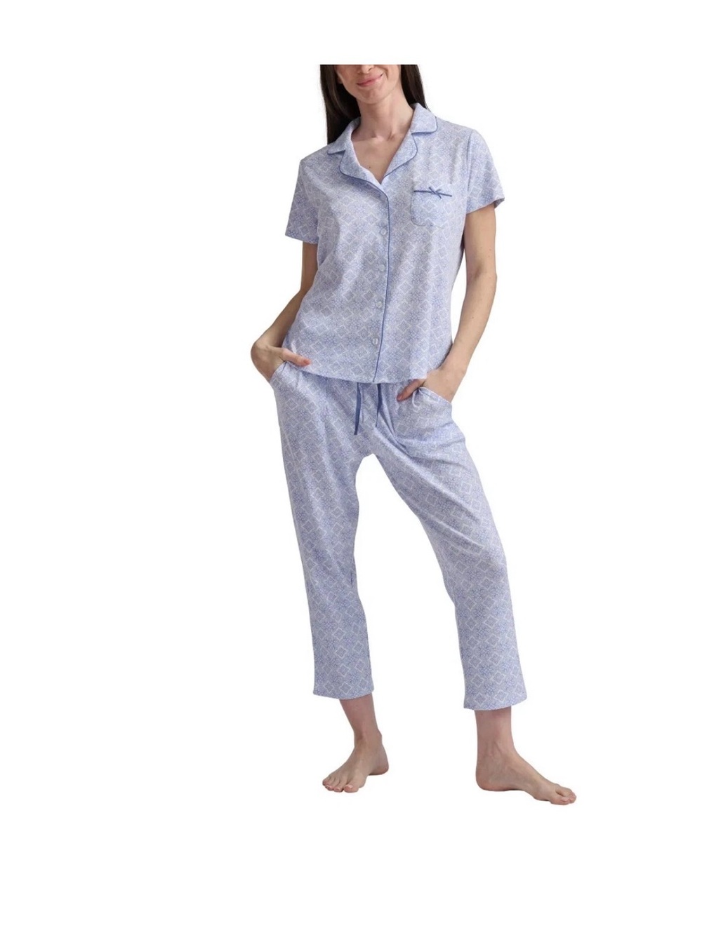 Karen Neuburger Women's Notch Collar 2-piece pajamas Set